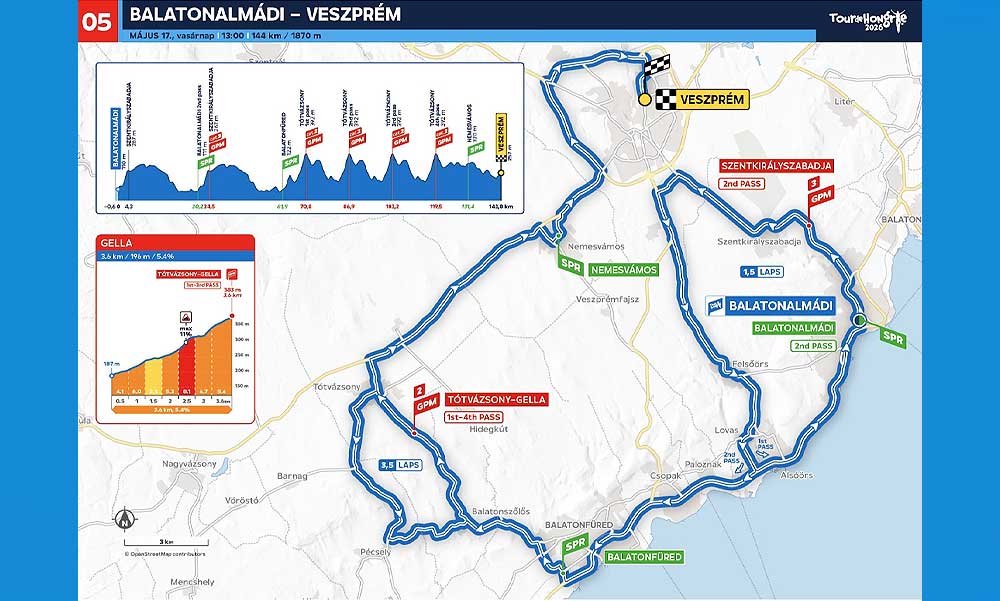 Tour de Hongrie 2026: Vasárnap érkezik a biciklis mezőny a Balatonhoz, itt az útvonal, erre számítsanak az autósok
