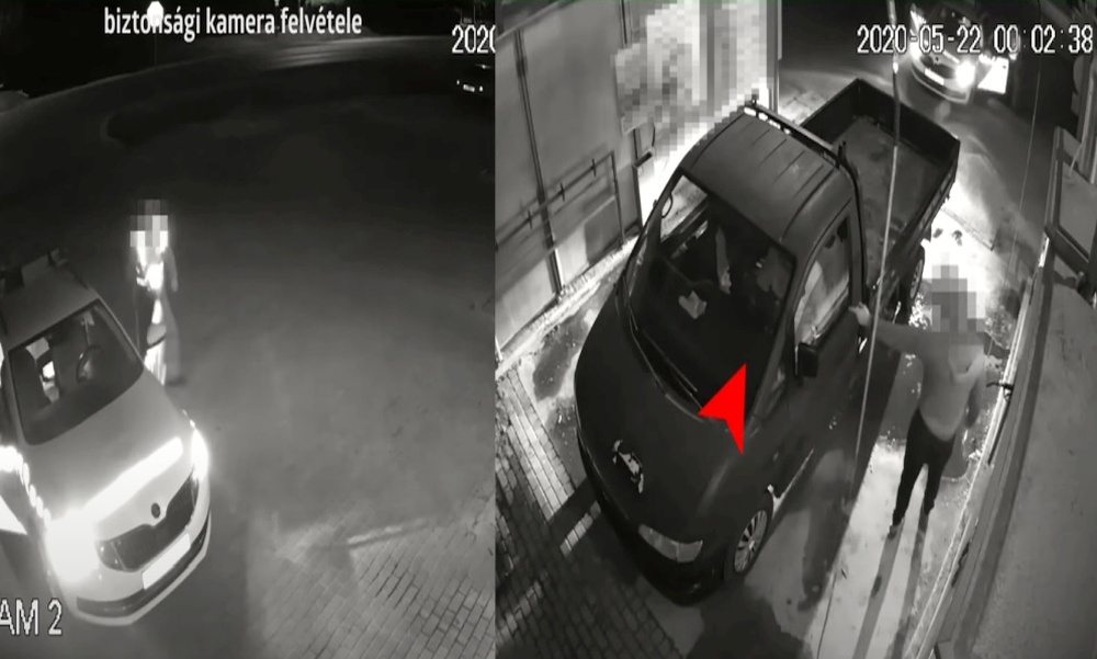 Videón, ahogy a részeg siófoki sofőr helyet cserél a józan utasával, hogy megússzák a rendőri intézkedést
