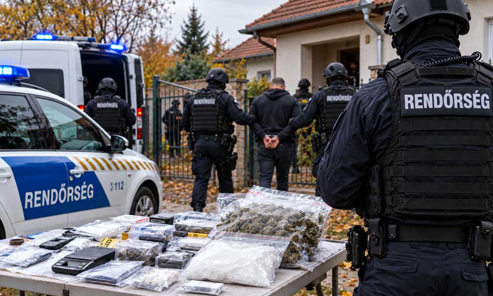 Rendőrségi akció a Balaton közelében: Három településen csaptak le a dílerekre – Kristállyal, marihuánával és amfetaminnal üzletelt a zalai drogbanda